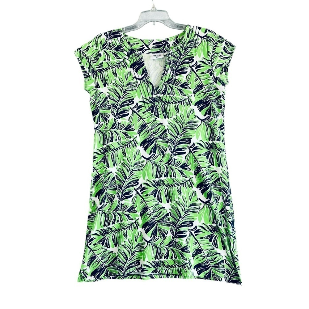 HIHO Palm Leaf Cap Sleeve Dress 🌴 Island Babe Vibes Size Small - Picture 2 of 10